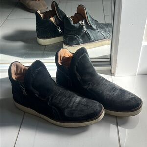 John Varvatos Black High-Top Sneakers